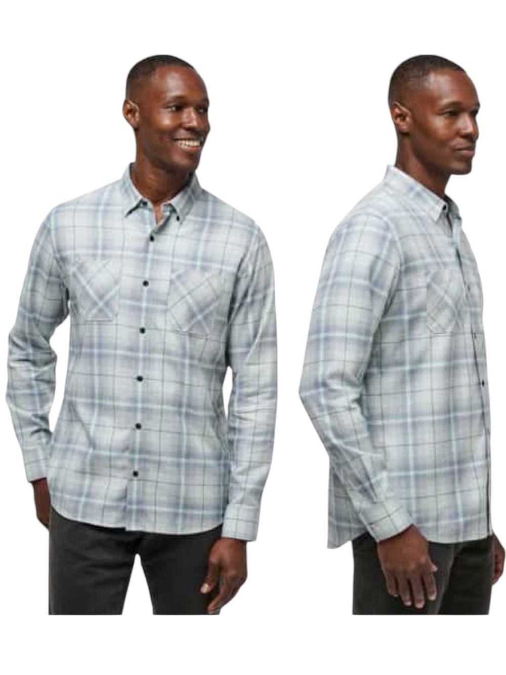 TravisMathew Cloud Flannel Plaid
Button Up Size XL Jadeite Shirt